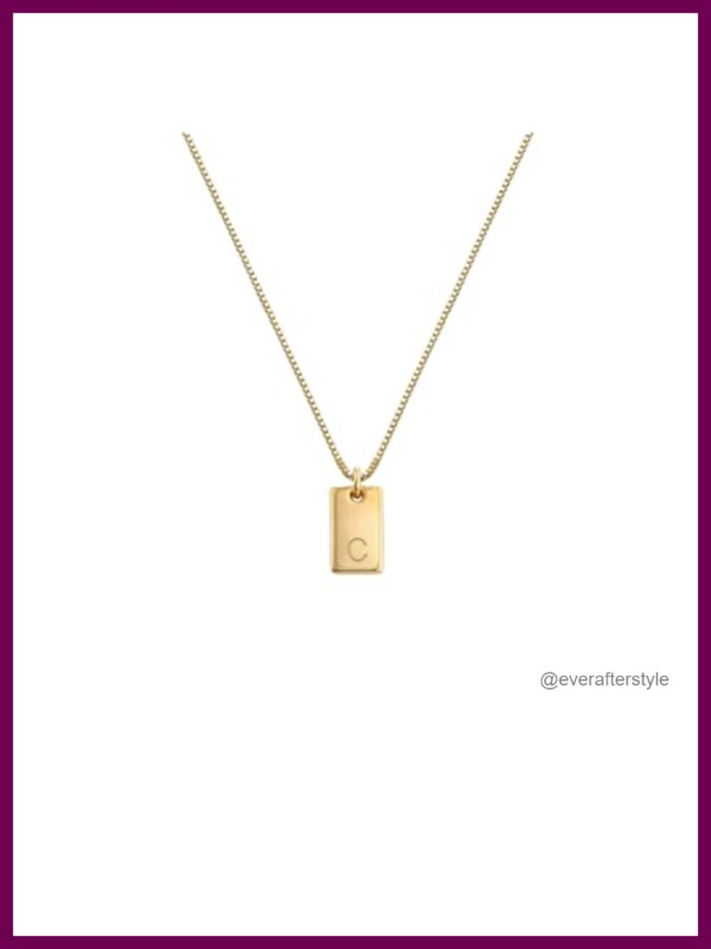 18K Gold Plated Sterling Silver Initial Pendant Necklace A-Z Personalized